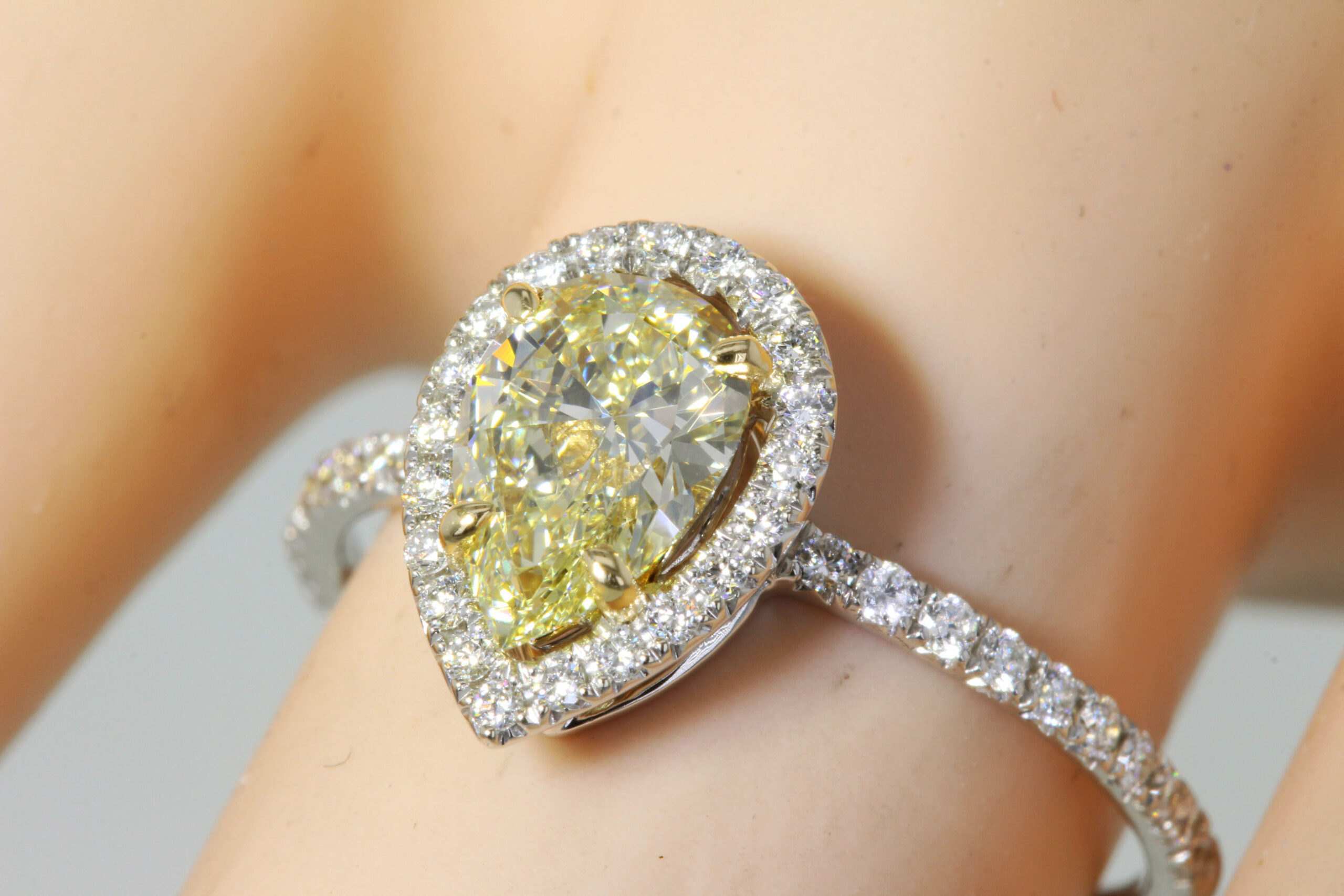 5. "Best Nail Shades for Yellow Diamond Engagement Rings" - wide 1