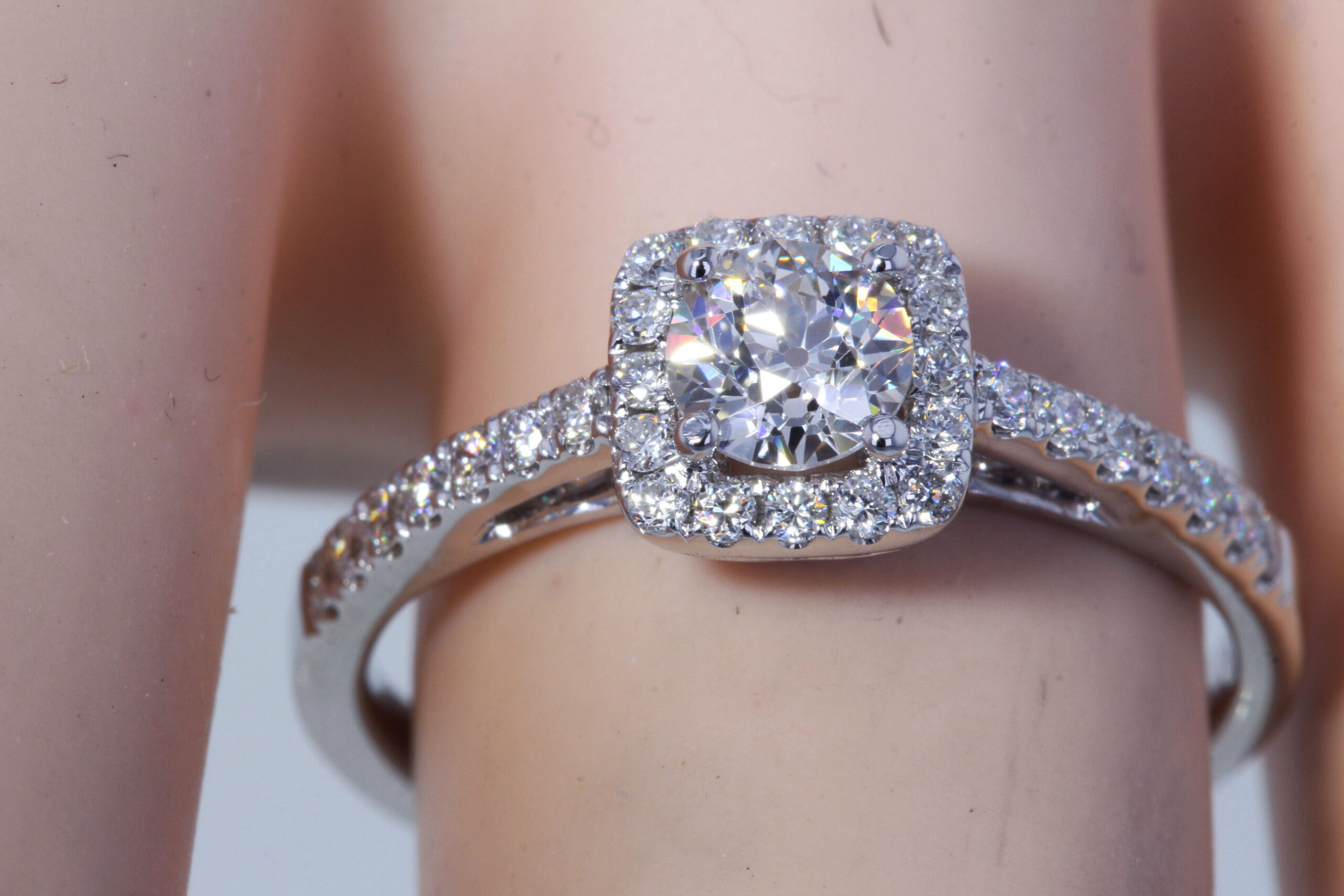0.80 Round Brilliant Diamond Halo Engagement Ring | Wholesale Diamond  Engagement Rings Tampa FL (Open to Public)